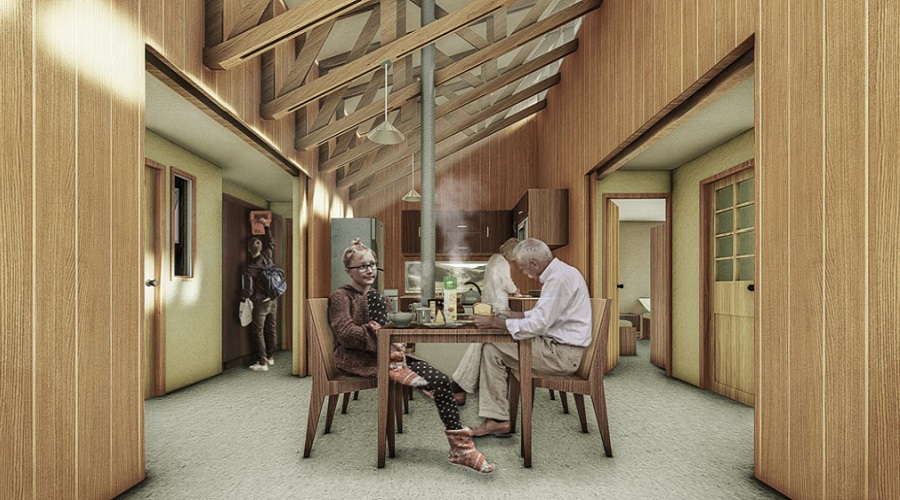 Casa Colmena, creada por estudiantes de Arquitectura USS, será realidad para 17 familias