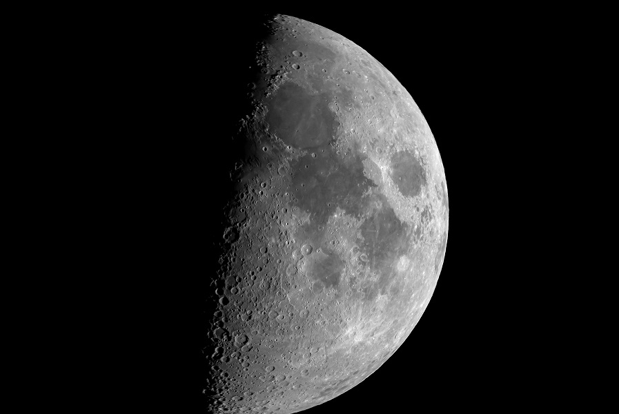 Closeup shot of a lunar eclipse isolated on a black background